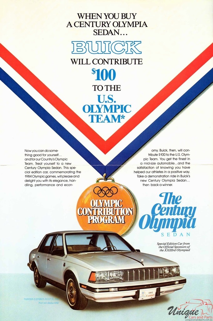 1984 Buick Olympic Folder Page 1